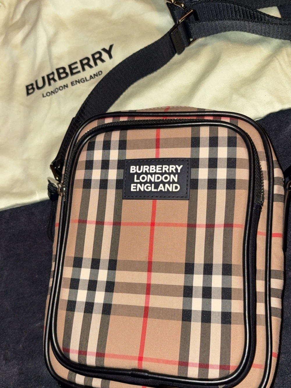 Burberry Beige Vintage Check Crossbody Bag - Picture 2 of 12